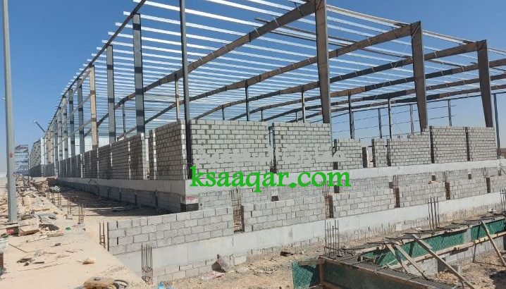 مقاول تنفيذ مصانع مستودعات مخازن مباني تجاربه هنجر