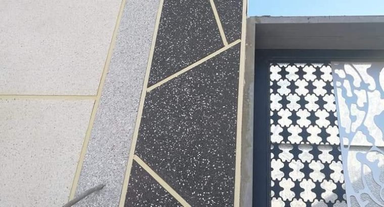 تكسيه الواجهات بكسر الرخام