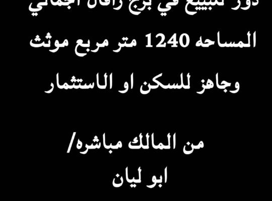 دور للبيع في برج رافال من المالك مباشره