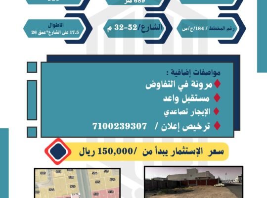 ارض تجارية للايجار